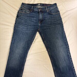 7 For All Mankind (SFAM) The Straight fit men's designer jeans, size 29.